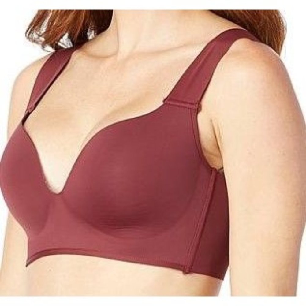 Rhonda Shear 2pk Sculpt Cup Bra w/Flocked Jacquard Mesh Overlay 782-140 Cream 1X